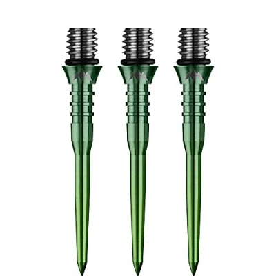 Image de Mission Darts X2624 Titan Pro Pointe de fléchettes rainurée en titane 30 mm, point conversion, dégradé couleur, vert