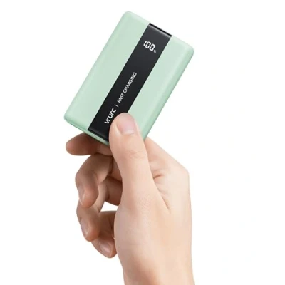 Image de VRURC Batterie Externe 20000mAh QC 22.5W Mini Power Bank USB C Charge Rapide en PD 20W Portable avec 3 Ports Sortie et LED Display pour Samsung, iPhone,Huawei,Xiaomi etc (Vert)