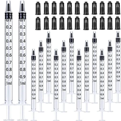 Image de Gufastoe 100pcs 1ml Seringue (Sans Aiguille) avec Capuchons , pour Nourrir Petit Animal Utilisation industrielle