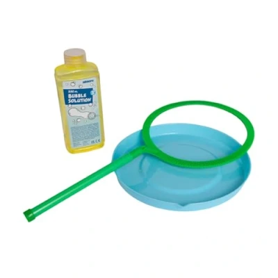 Image de alldoro Anneau Bulles de Savon Extra Larges, diamètre : Environ 21 cm, avec 250 ML d&#039;eau savonneuse, idéal pour s&#039;amuser en Plein air, 60636, Vert