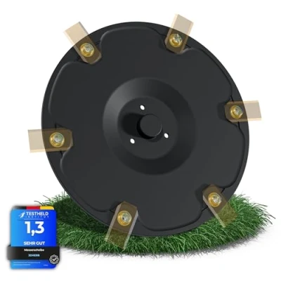 Image de 6 disques de lame compatibles avec Segway Navimow H Series H500E, H800E, H1500E, H3000E VF Disque tondeuse robot haut gamme en plastique renforcé fibre verre pour lames (pour série