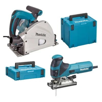 Image de Combopack de 2 scies (SP6000J + 4351FCTJ) dans coffret Makpac avec rail MAKITA MEU029J