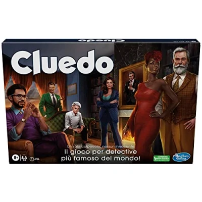 Image de Hasbro Gaming Cluedo Classico Refresh, Jeu en boîte, Jeux de mystère, d&#039;enquête, pour la Famille Enfants et Adultes, Multicolore, 4,13 x 40 26,67 cm