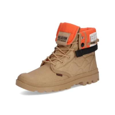 Image de Palladium Baggy Requilted Bottines à lacets, Taille: 40, Caramel Textile