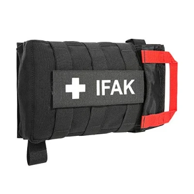 Image de Tasmanian Tiger TT IFAK Pouch VL L Sac ceinture de premiers secours compatible Molle pour randonnée, extérieur, voyage, service police (Noir)