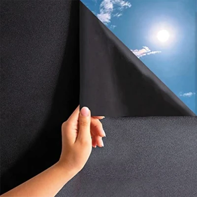 Image de MARAPON® Film Fenêtre Anti Regards Opaque Noir [44.5x200 cm] avec eBook et Conseils Occultant Préserve Vie Privée Brise Vue Adhérence Statique UV