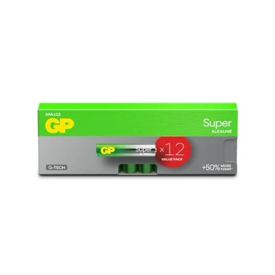 Image de Piles AAA Lot de 12 GP Ultra Stilo Alcaline 1,5 V/LR03 Longue durée Vie