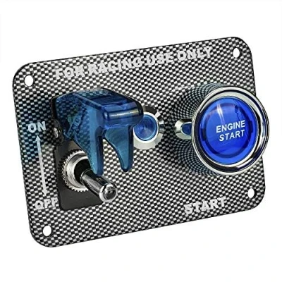 Image de Panneau de commutation voiture DC12V 20A pour interrupteur d&#039;allumage course bouton démarrage rapide avec indicateur lumineux