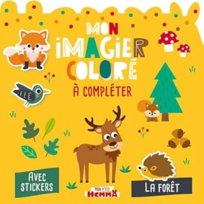 Image de Mon P&#039;tit Hemma Imagier coloré à compléter La forêt avec stickers Dès 3 ans