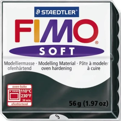 Image de STAEDTLER Pâte à modeler cuire Fimo Soft bloc 56 g noir
