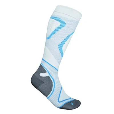 Image de BAUERFEIND Run Performance Chaussettes de Compression Men&#039;s, Bleu Blanc, 38 40 / L