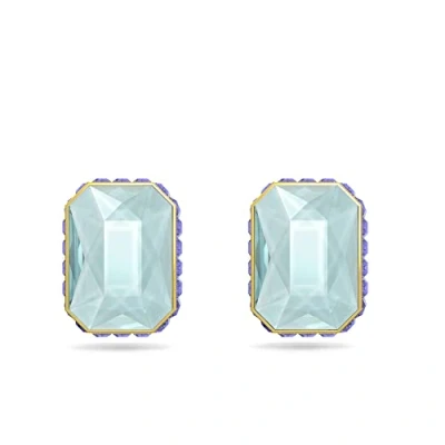 Image de Swarovski Clous d&#039;oreilles Orbita, Taille octogonale, Multicolores, Placage de ton or