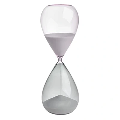 Image de TFA Dostmann Sablier 30 Minutes 18.6010.02.40 en Verre, minuteur, décoration de Table, minuterie, Gris/Rose, Sable