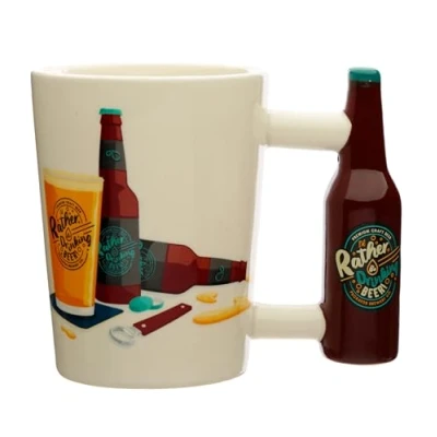 Image de Puckator Mug à Anse Décorée I&#039;d Rather Be Drinking Beer Pinte de Bière