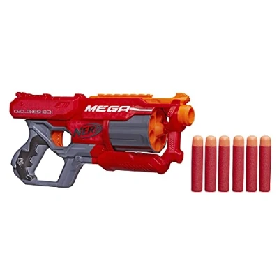Image de Nerf A9249 B00LD6KNHK N Strike Elite Mega CycloneShock Blaster, Rouge, Standard