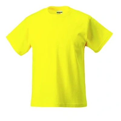 Image de Jerzees T shirt Crew Manches courtes Garçon Jaune 12 ans