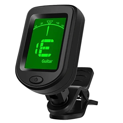 Image de Newaner Accordeur de Guitare Chromatique à Pince Tuner Portable pour Guitare, Basse, Violon, Ukulélé et Banjo, avec Ecran LCD 360 Rotation, Batterie Incluse