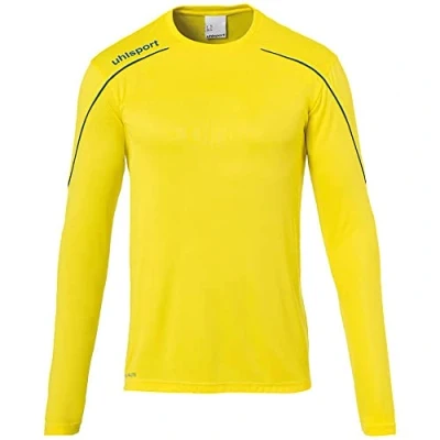 Image de uhlsport Stream 22 Langarm Maillot Enfant, limonengelb/Azurblau, 164 cm