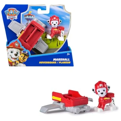 Image de Paw Patrol: Action Pups, Figurine d&#039;action Marshall et Avion Hoverboard avec Ailes rabattables
