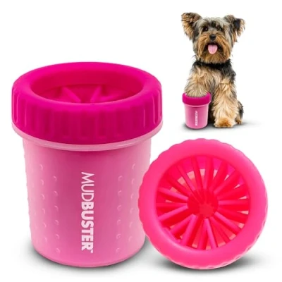 Image de Dexas PW700233 MudBuster Outil Portable de Nettoyage Pattes Chien Rose Taille S
