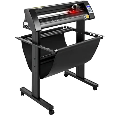 Image de VEVOR Plotter de Découpe Vinyle 720 mm Traceur Coupe, Machine avec Logiciel Signcut Support Sol, Coupe Efficace Œil Optique pour Guidage Laser Tracer Découper