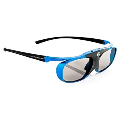 Image de Hi Shock DLP Pro Blue Heaven Lunettes Actives Link 3D Compatibles avec Les projecteurs d&#039;Acer, BenQ, Optoma, Viewsonic Remplacement du PPA5610 / E4W [96 200 Hz Rechargeable]