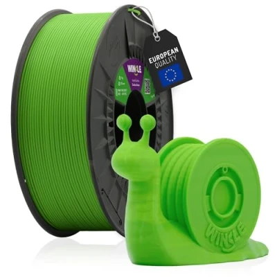 Image de WINKLE Filament PLA HD vert Ecotisa pour imprimante 3D 1,75 mm 1 kg Compatible avec toutes les imprimantes Précision dimensionnelle Bobine de