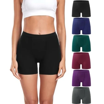Image de wirarpa Boxer Femme Modal Shorty Super Doux Panty Caleçons Short Sécurité sous Jupe Lot de 6 Multicolor Taille M