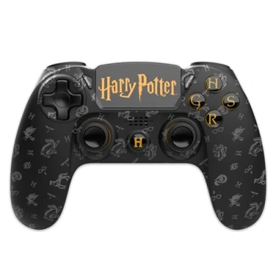 Image de Freaks and Geeks Harry Potter Manette Sans Fil PS4 Prise Jack Boutons Lumineux Noir