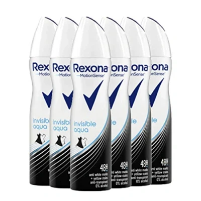 Image de Rexona Invisible Aqua Déodorant Antisudorifique Spray 900ml (6 x 150 ml)