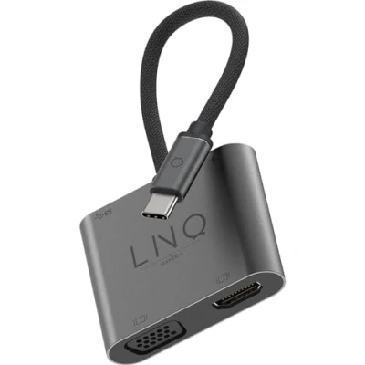Image de Linq Multiports USB C 4 en 1 Gris