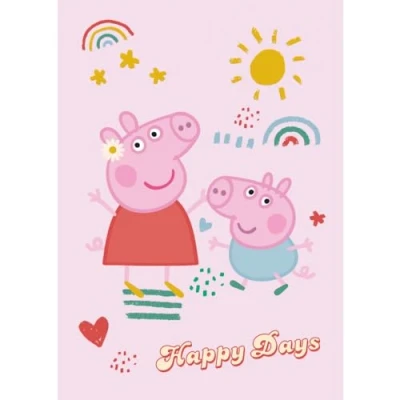 Image de BrandMac Peppa Pig Happy Days Couverture polaire polyester 100 x 140 cm