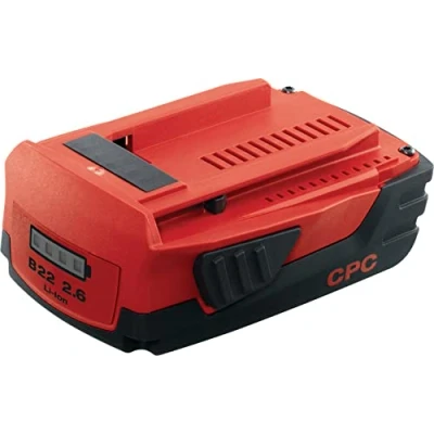 Image de Hilti 2136393 Batterie B 22/2.6 Lithium ION (Compatible avec Les Outils 18 V et 22 chargeurs C4/36. Temps de Charge Rapide 35 Min. Compact léger boîtier renforcé Poids: 0,49 kg)