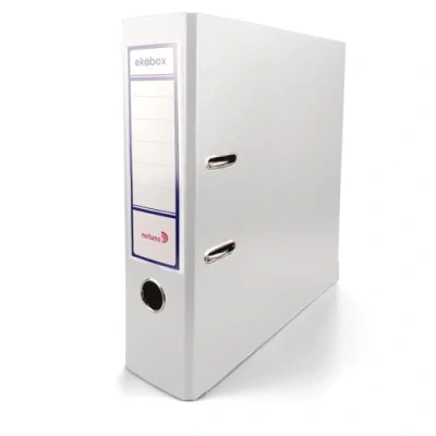 Image de Netuno 1x classeur à anneaux blanc A4 mécanisme 2 8cm plastique éco d&#039;école pour documents de format levier bureau maison