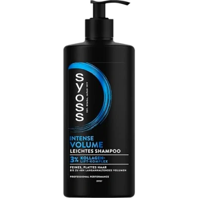 Image de Syoss shampooing volume (440 ml) pour cheveux fins &amp; plats, sans silicone jusqu&#039;à 48h de alourdissement, formule végétalienne au riz violet