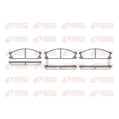 Image de REMSA 0236.02 Jeu de plaquettes frein Essieu avant contact signal d&#039;usure inclus NISSAN: Pick Up, TERRANO 1, NP300 up