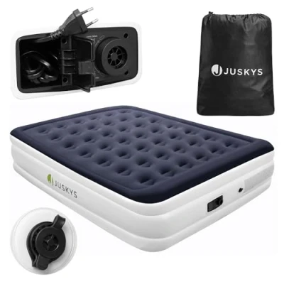 Image de Juskys Matelas Gonflable Sapri L lit Automatique autogonflant pour 2 Personnes comme d&#039;appoint ou Le Camping Pompe intégrée