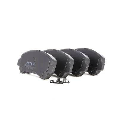 Image de RIDEX 402B0173 Jeu de plaquettes frein Essieu avant contact signal d&#039;usure inclus, avec indicateur tôle anti bruit