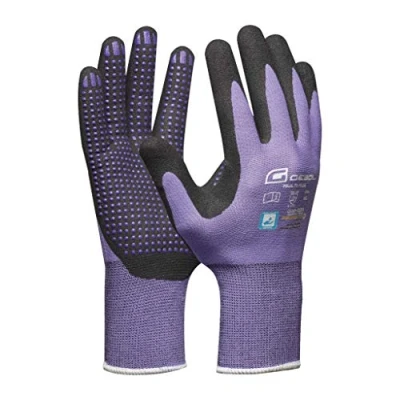 Image de Gebol Gants de travail à picots pour femme l Taille S (Gr 7) Violet Multi Flex Lady 1 paire