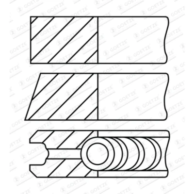 Image de GOETZE ENGINE 08 432000 00 Jeu De Segments Pistons 91,1 HYUNDAI: GALLOPER 2, H 1 / Satellite MPV