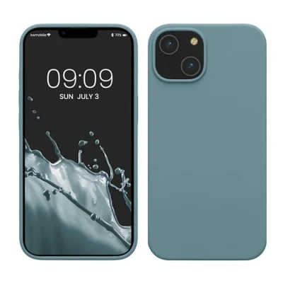 Image de kwmobile Housse Compatible avec Apple iPhone 14 Coque de téléphone Fine Finition Douce Antique Stone