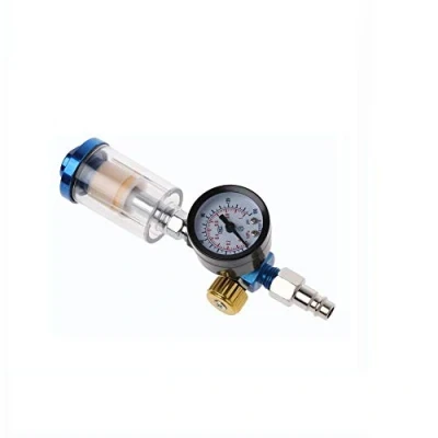 Image de DollaTek AFR2000 Régulateur de Pression d&#039;air Séparateur d&#039;eau Filtre piège Compresseur d&#039;aérographe avec raccords MPA Jauge Combinaison