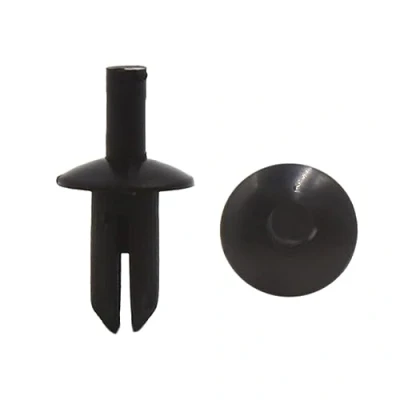 Image de sourcing map 50pcs 5mm Diamètre rivets en plastique trou fixation projection clips retenue noir