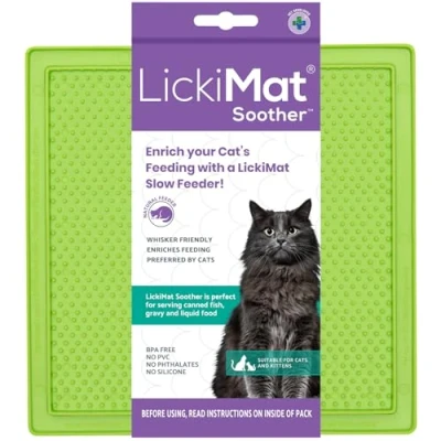 Image de LickiMat Tétine classique, tapis à lécher pour chat alimentation lente, réducteur d&#039;anxiété ; parfait la nourriture, les friandises, le yaourt ou beurre d&#039;arachide. Alternative amusante
