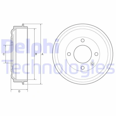 Image de Tambour de frein DELPHI BF638