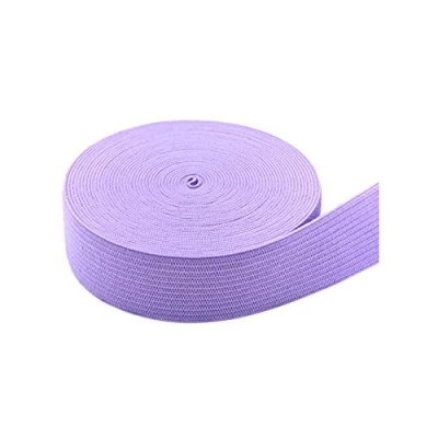 Image de Simpleelove Ruban élastique coloré de 5 m long et 20 mm large pour la couture, les loisirs créatifs (violet)
