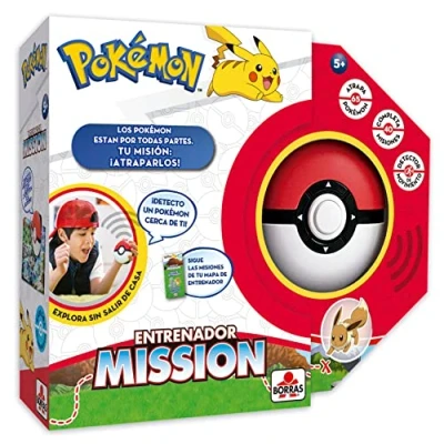 Image de BORRAS Mission Pokemon Jeu de plateau interactif, Deviens un dresseur et attrape les tous. Apprends des faits amusants sur tes préférés (19442) Version Espagnole