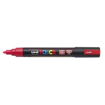Image de Faber Castell uni ball 182577 Crayon de marquage POSCA à pointe ogive moyenne, rouge fluo