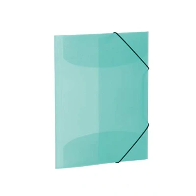 Image de HERMA Chemises à élastique Translucide en Turquoise, A3, plastique robuste, avec 3 rabats intérieurs, 1 porteé de chemise