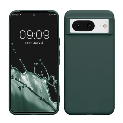 Image de kwmobile Housse Compatible avec Google Pixel 8 Coque de téléphone Protection Souple en Silicone Bleu Vert
